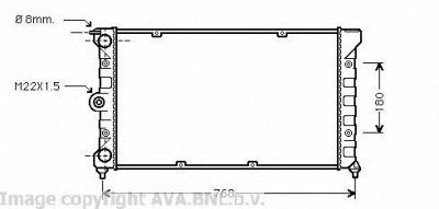 AVA QUALITY COOLING vw2080 -  Радиатор, охлаждение двигателя
